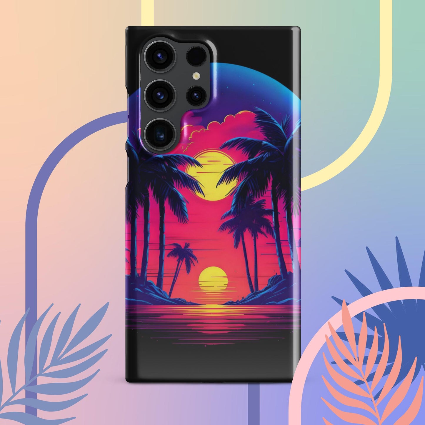 Retro Neon Sunset Snap case for Samsung®