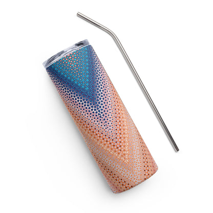 Colorful Pattern Tumbler - Blue & Orange