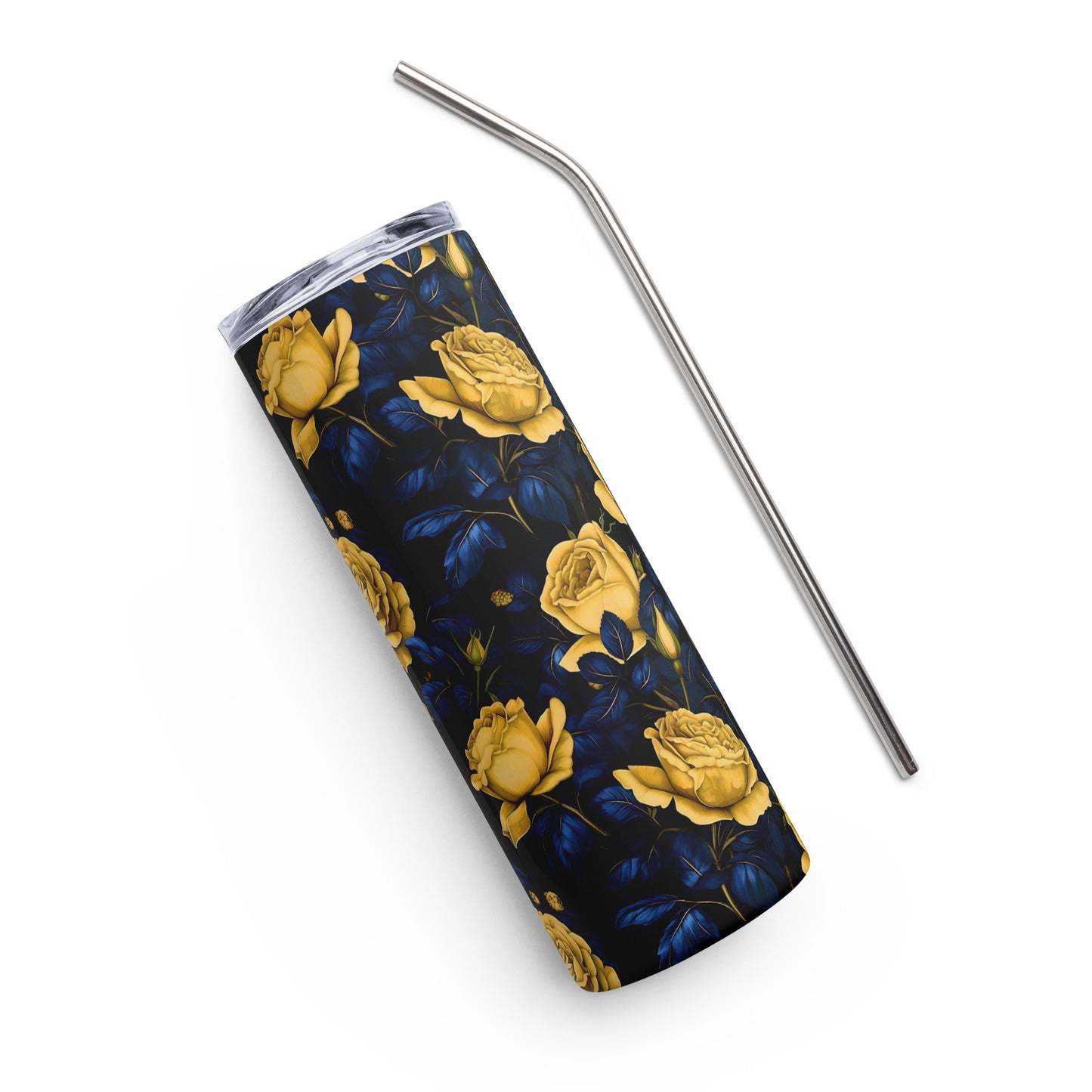 Golden Roses Stainless Steel Tumbler