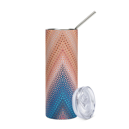 Colorful Pattern Tumbler - Blue & Orange