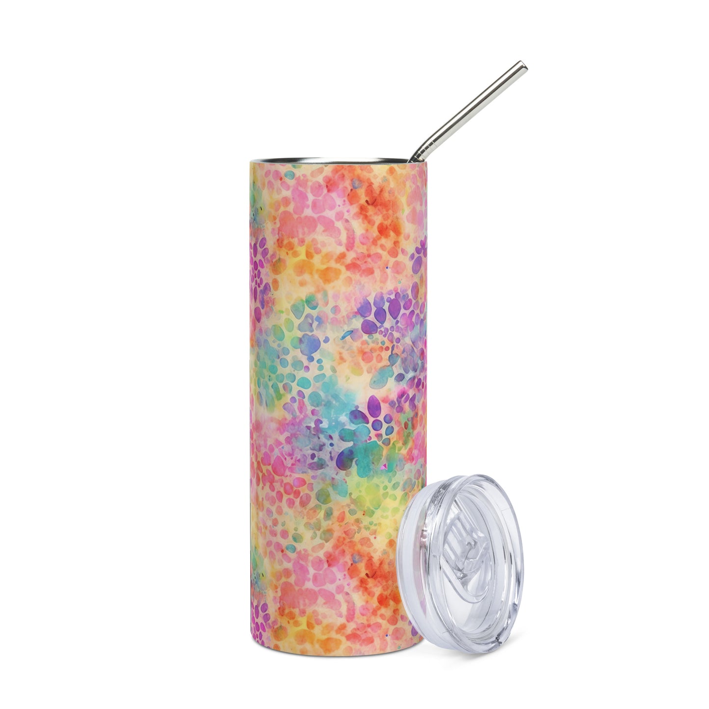 Tie Dye Animal Print Stainless Steel Tumbler