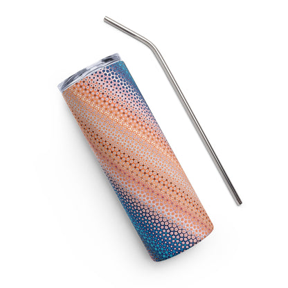 Colorful Pattern Tumbler - Blue & Orange