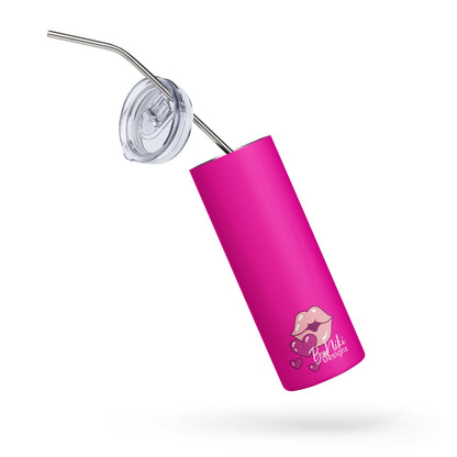 Hot Pink Lips Stainless Steel Tumbler