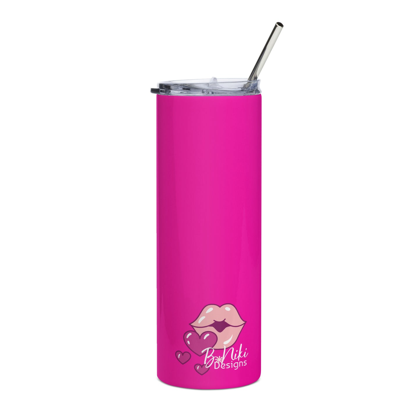 Hot Pink Lips Stainless Steel Tumbler