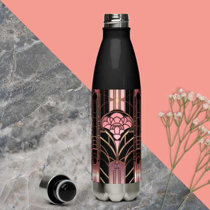 Art Deco Rose Gold Stainless Steel Water Bottle