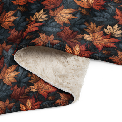 Fall Leaves Sherpa Blanket