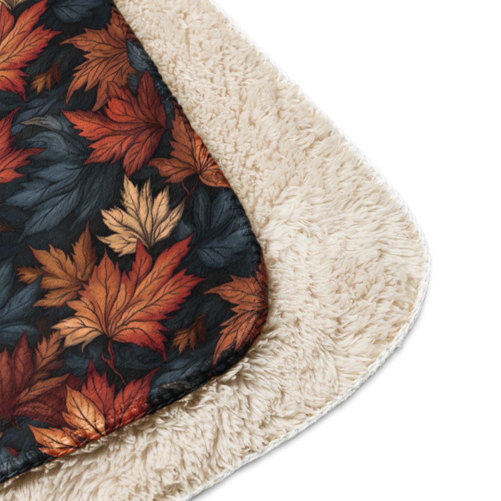 Fall Leaves Sherpa Blanket