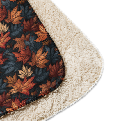 Fall Leaves Sherpa Blanket