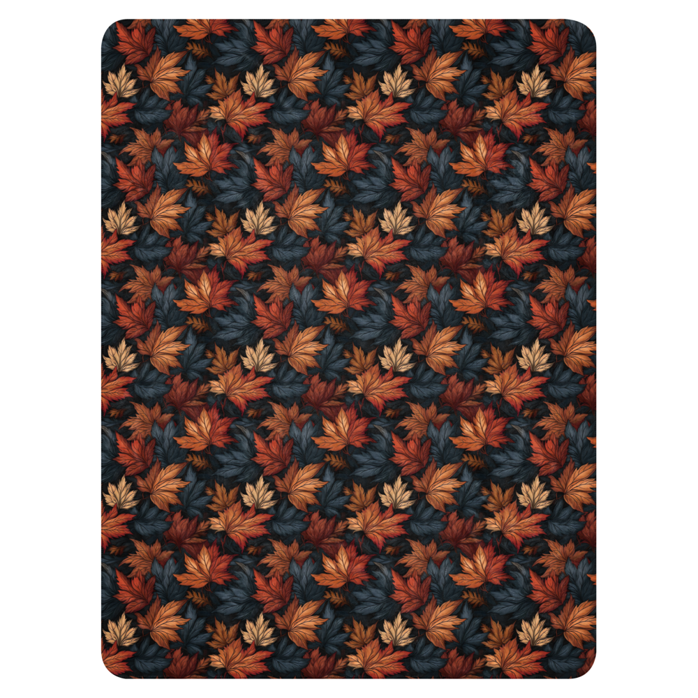 Fall Leaves Sherpa Blanket