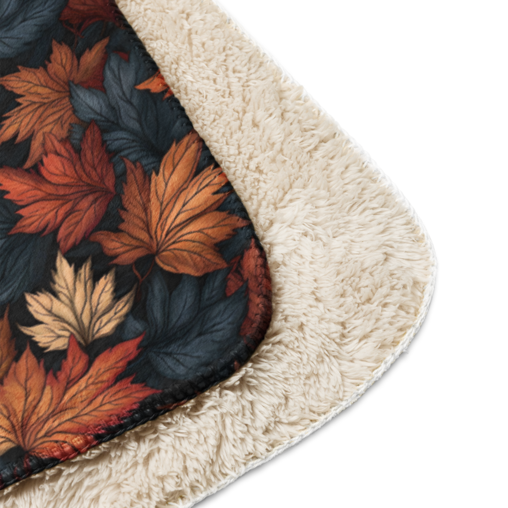 Fall Leaves Sherpa Blanket