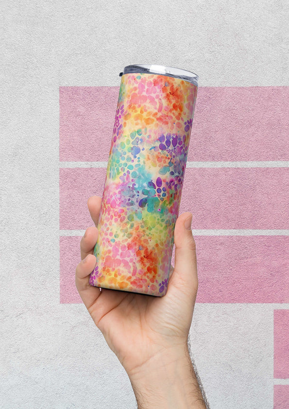 Tie Dye Animal Print Stainless Steel Tumbler