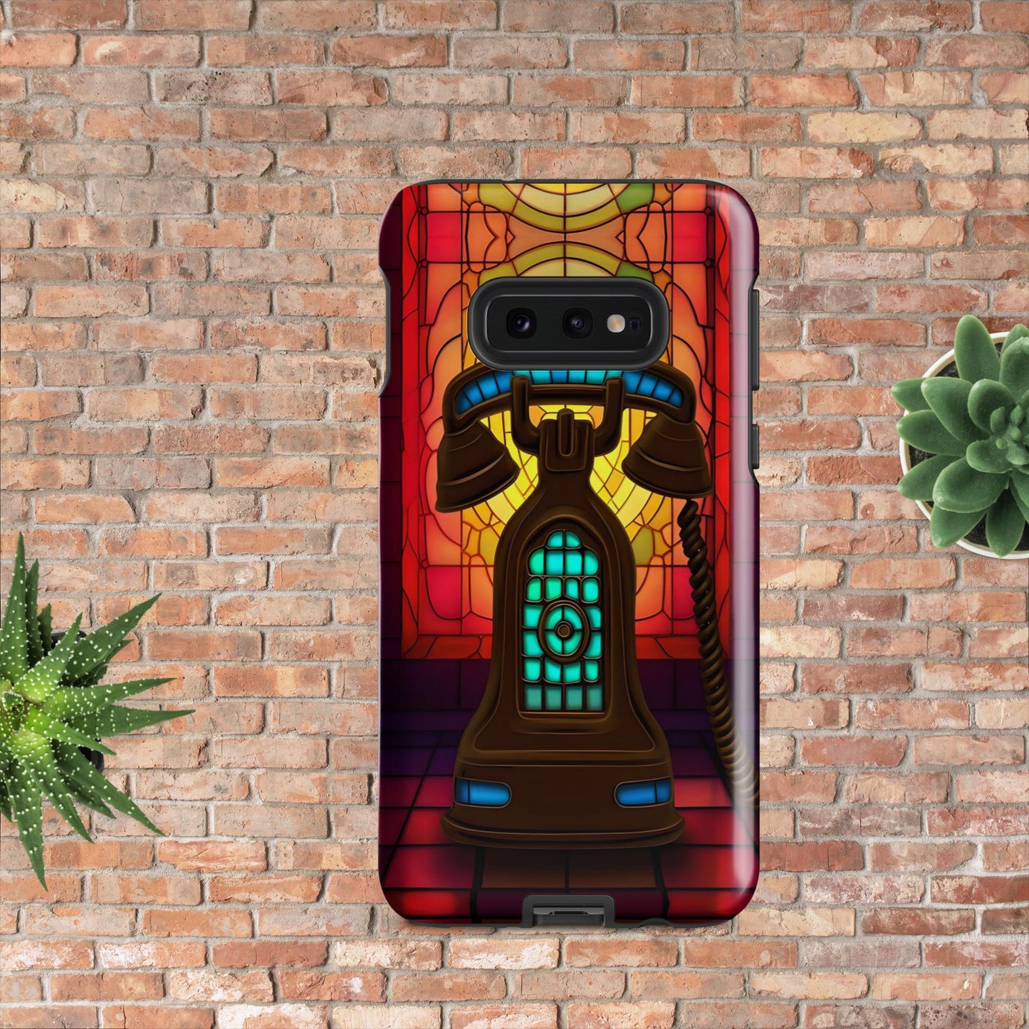 Retro Stained Glass Phone Tough case for Samsung®