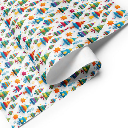 Colorful Christmas Wrapping Paper Sheets