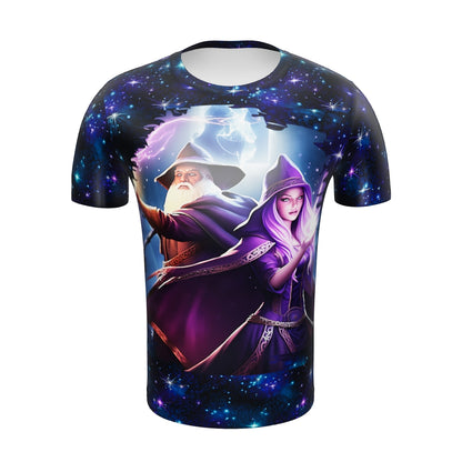  Fantasy Wizard and Sorceress All Over Print T-Shirt
