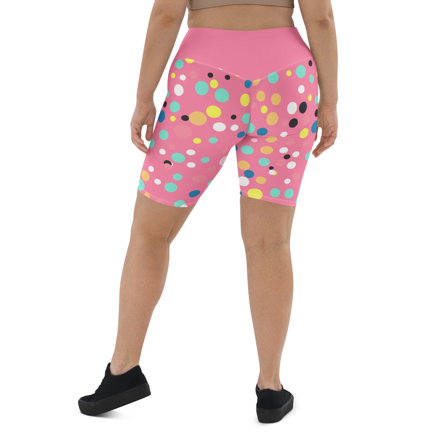 Pop Art Dots V-2 Biker Shorts with Pocket