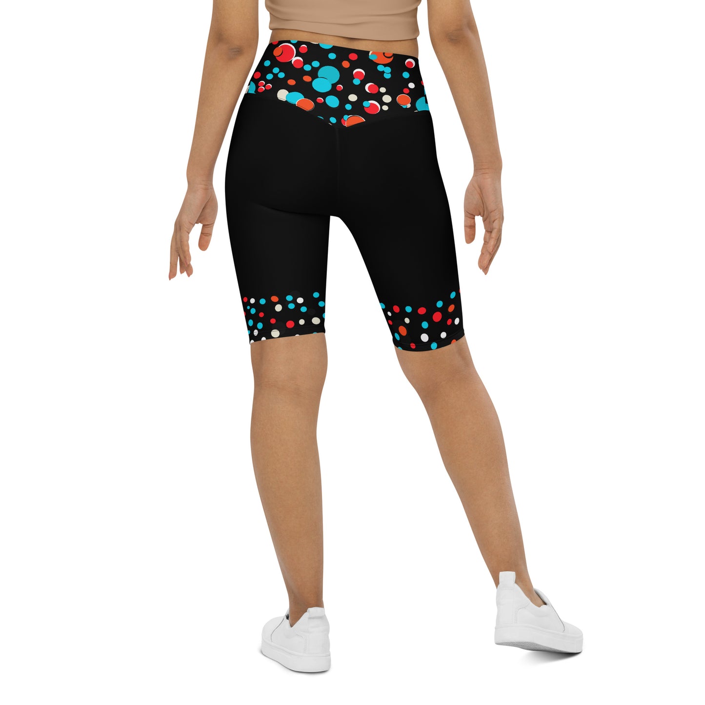 Pop Art Dots V-1 Biker Shorts with Pocket