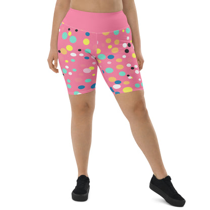 Pop Art Dots V-2 Biker Shorts with Pocket