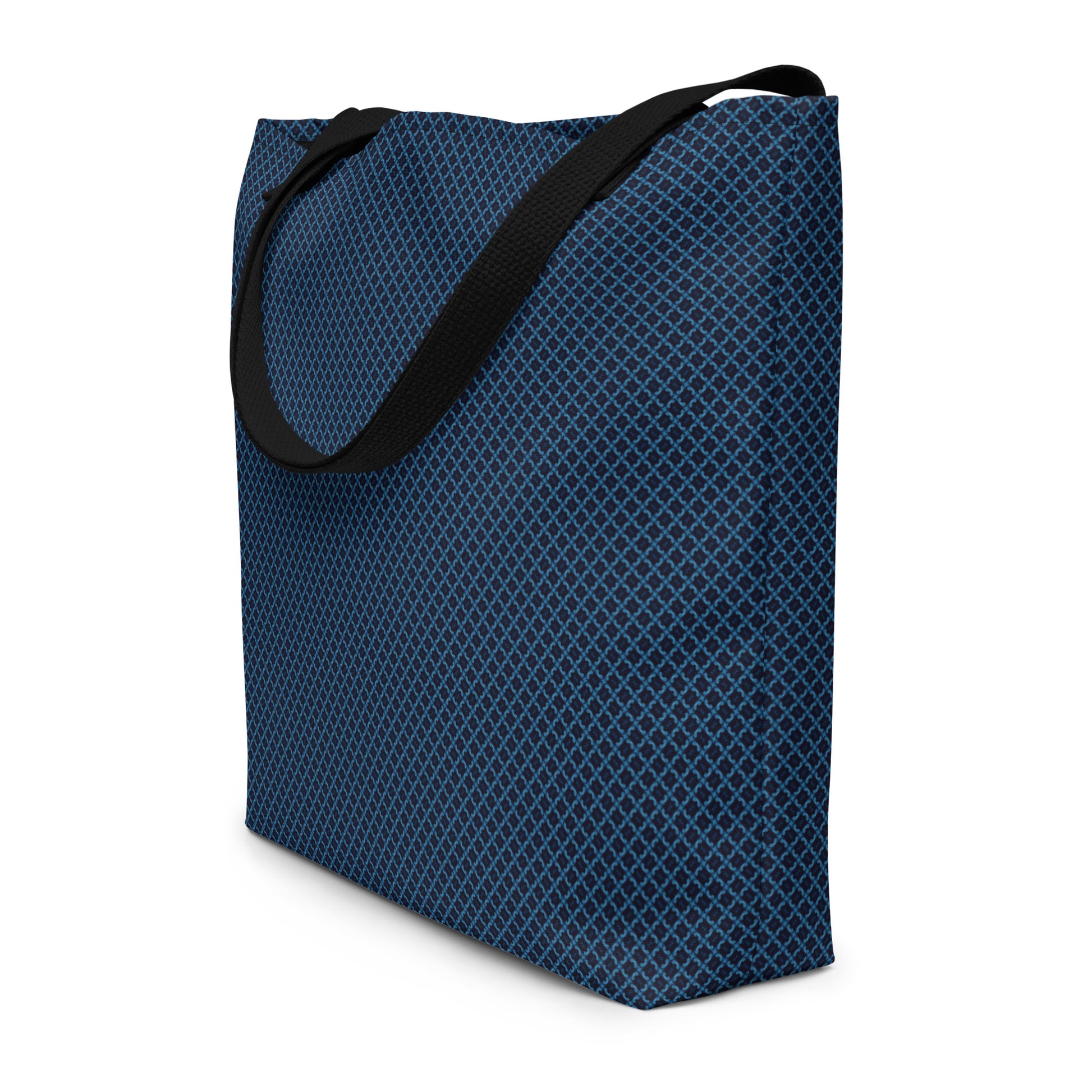 Blue Patterned Large Tote Bag - B.Niki Designs