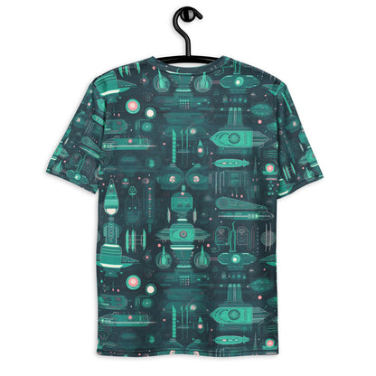 Retro Sci Fi Robot Theme Men's T-shirt