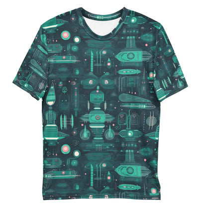 Retro Sci Fi Robot Theme Men's T-shirt