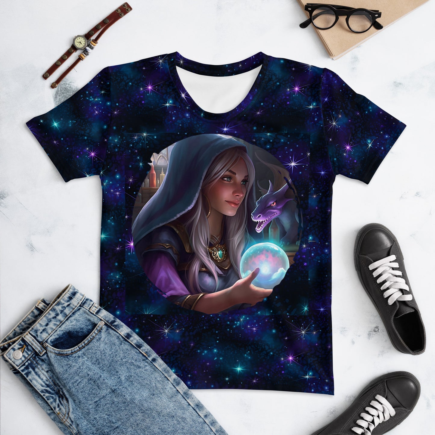 Sorceress and her Dragon Women's T-shirt