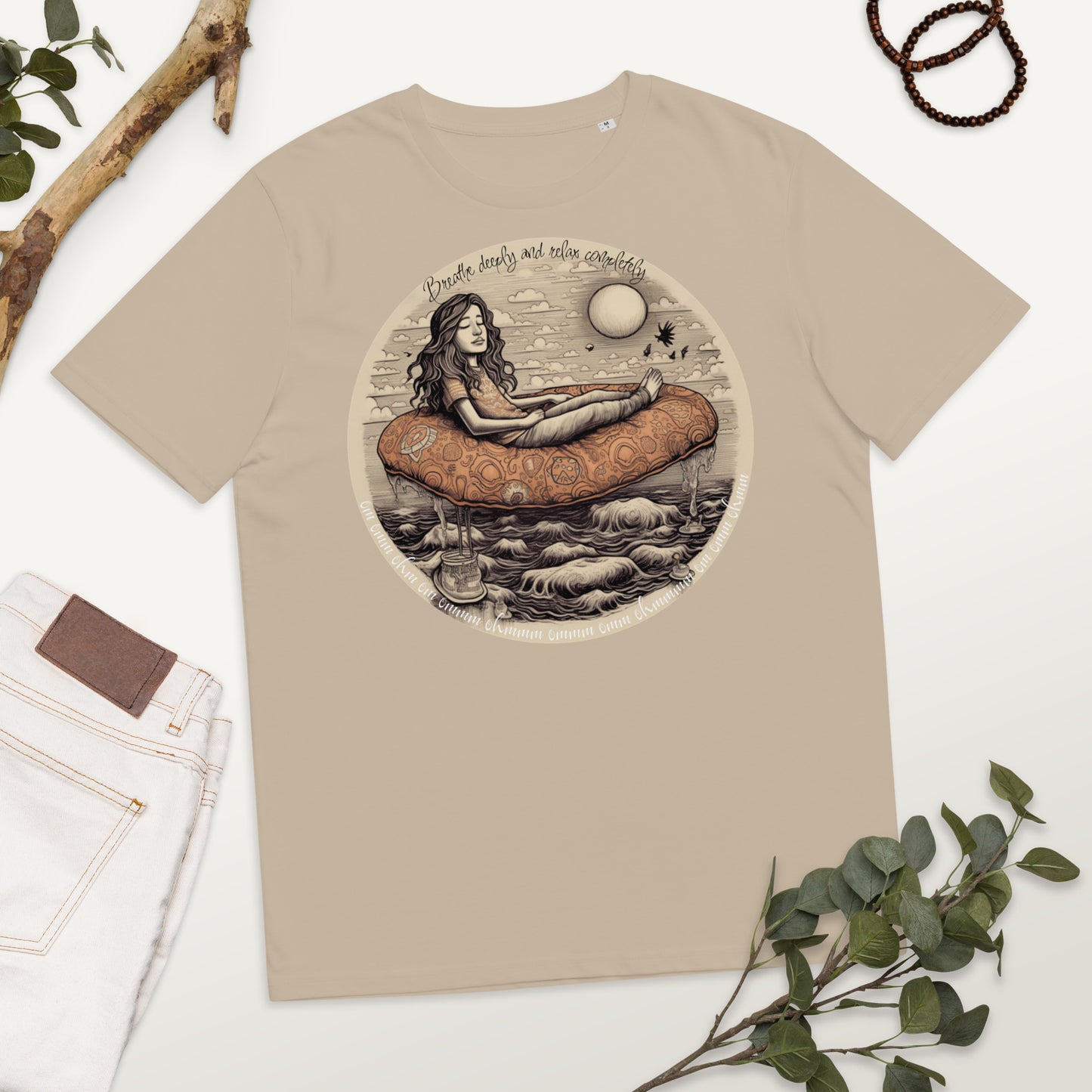 Breathe Deeply - Meditation Organic Cotton T-shirt - Unisex