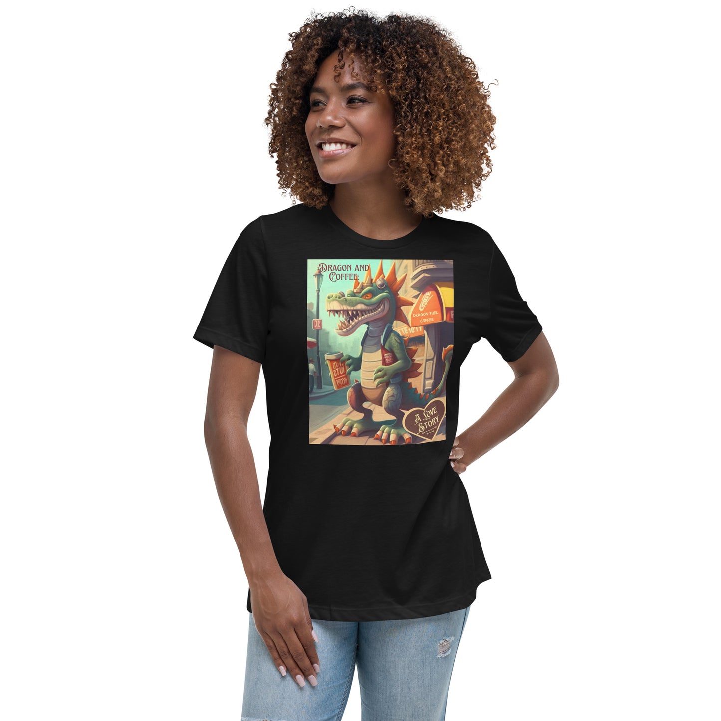 Dragon and Coffee a Love Story T-Shirt - B.Niki Designs